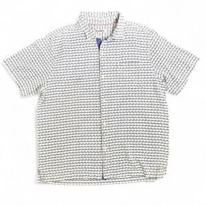Tommy Bahama Light Blue Short Sleeve Printed Button Shirt Size XL